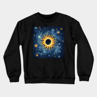 Solar Eclipse Texas Artistic Crewneck Sweatshirt